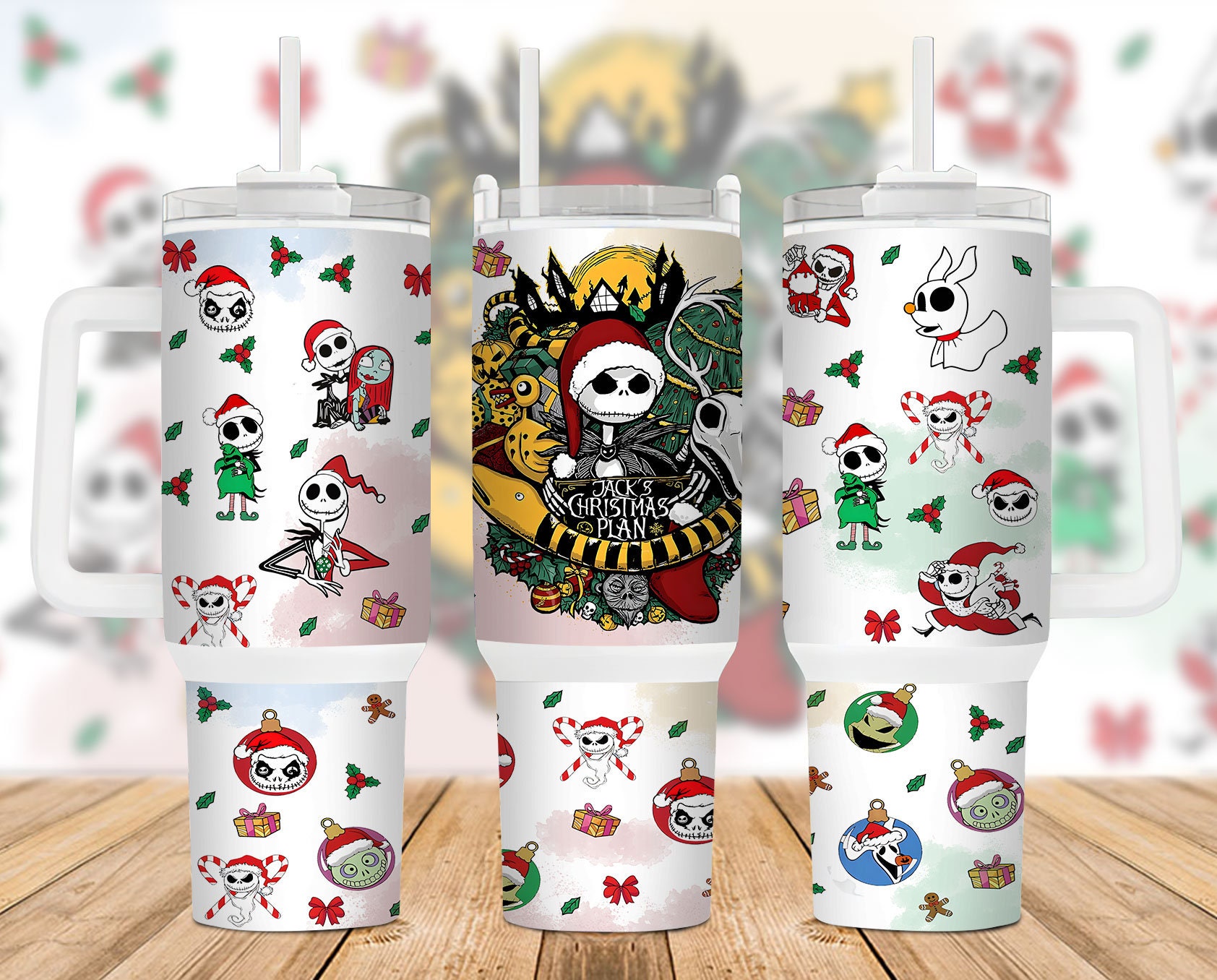 Jack Skellington The Nightmare Before Christmas Cartoon Custom Stanley Cup 40 oz 30 oz Tumbler With HandleTVC2301889