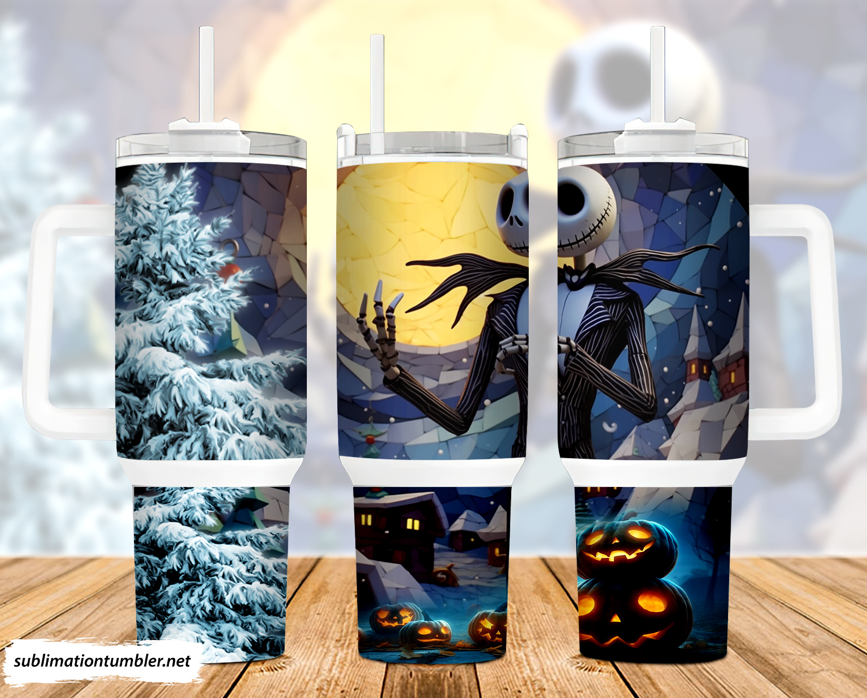 Jack Skellington The Nightmare Before Christmas Cartoon Custom Stanley Cup 40 oz 30 oz Tumbler With HandleTVC2301901