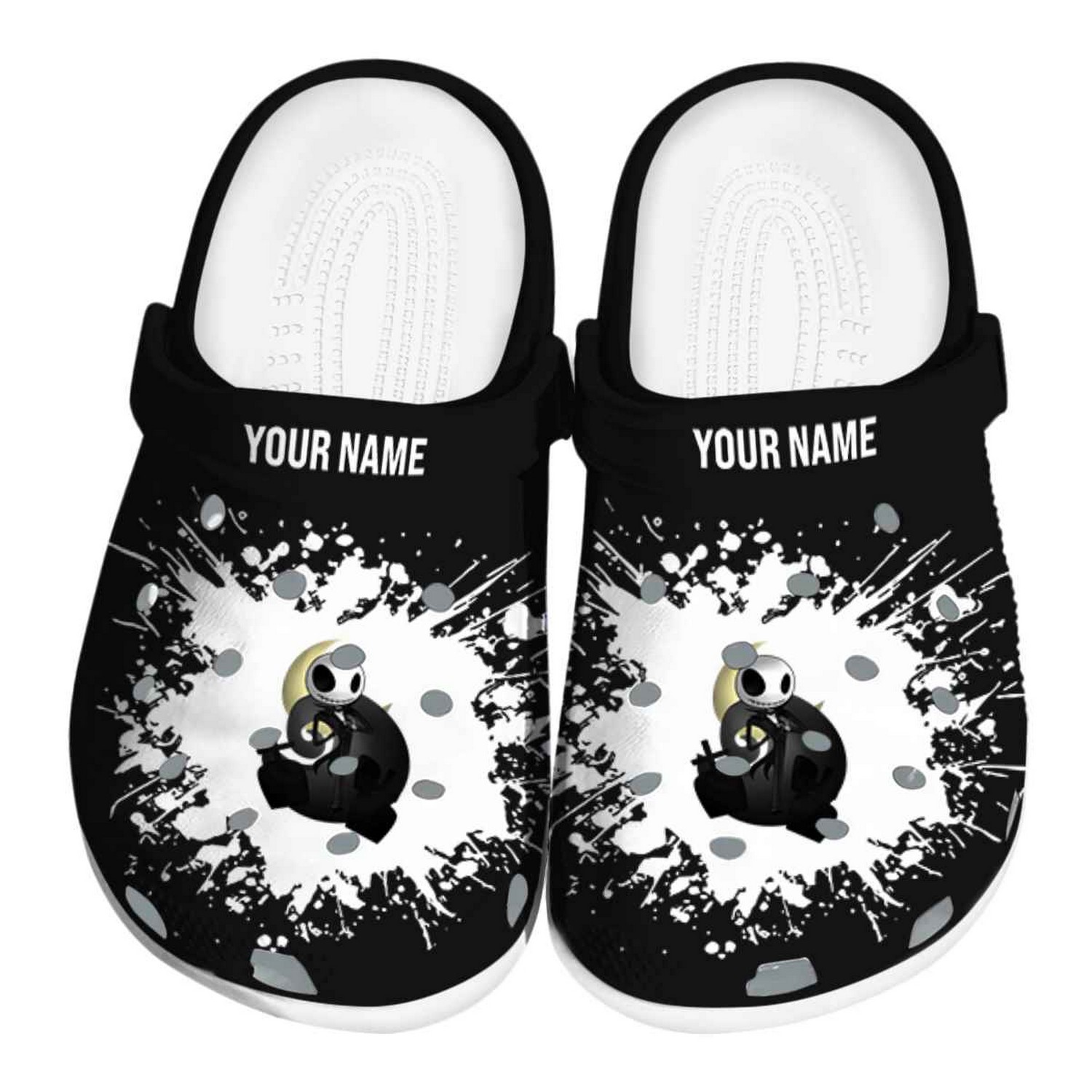 Jack Skellington The Nightmare Before Christmas Movie Crocs Crocband Clogs Shoes Comfortable For Men Women and Kids