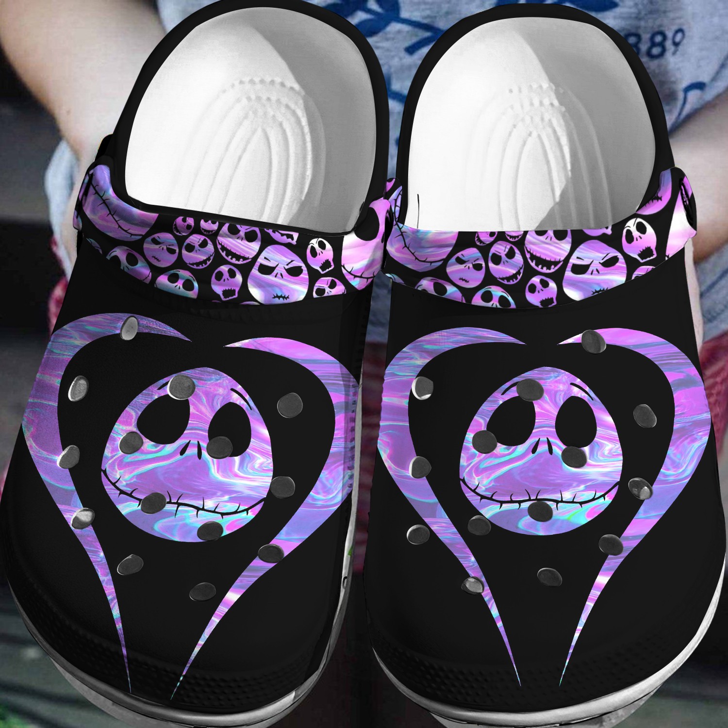 Jack Skellington The Nightmare Before Christmas Movie Crocs Crocband Clogs Shoes Comfortable For Men Women and Kids