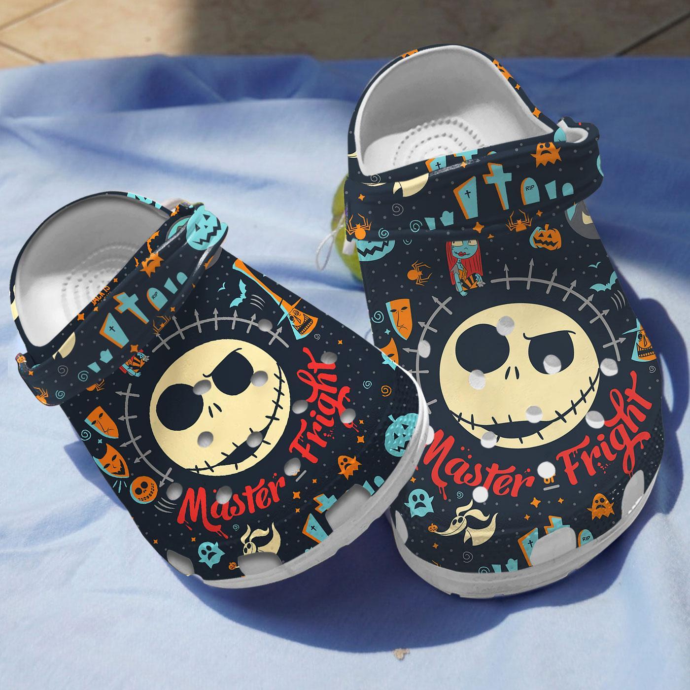 Jack Skellington The Nightmare Before Christmas Movie Crocs Crocband Clogs Shoes Comfortable For Men Women and Kids
