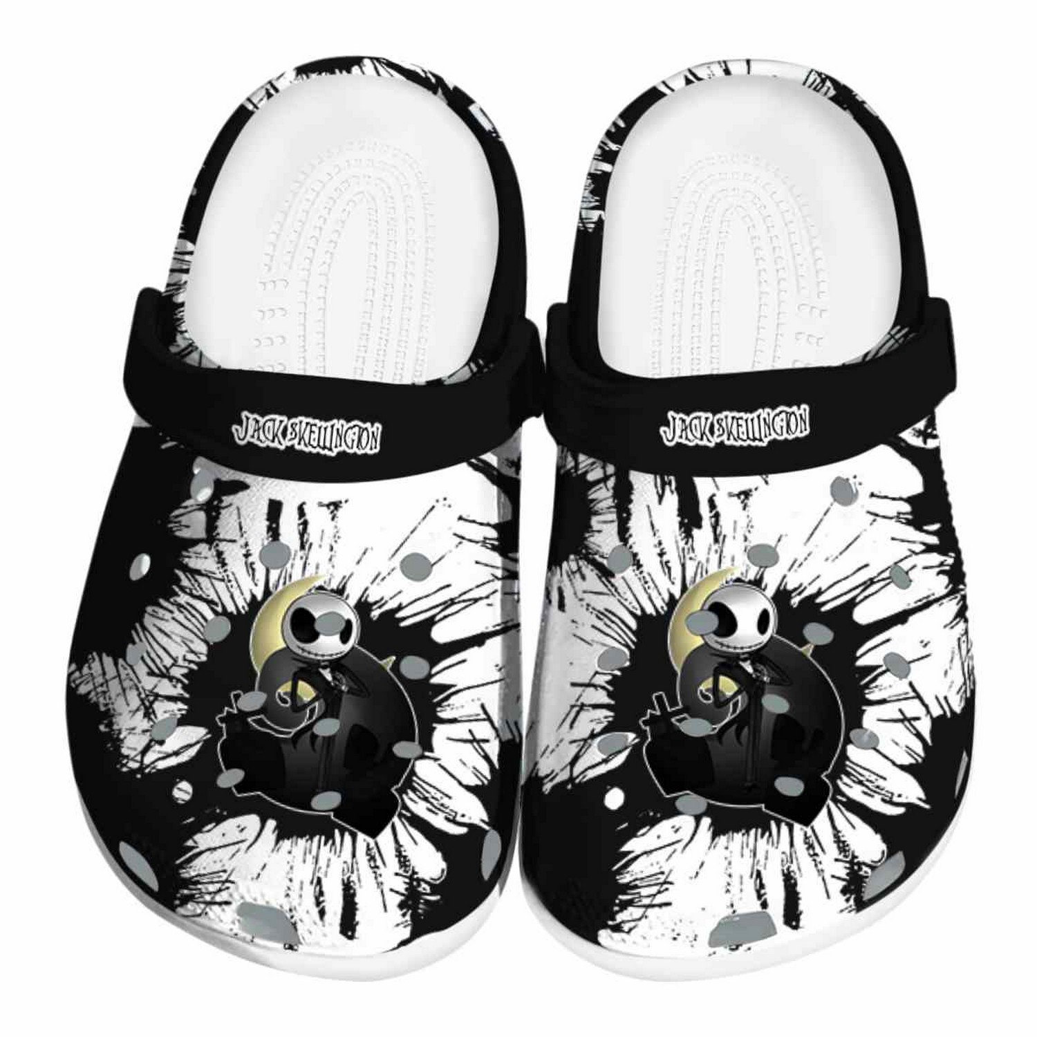 Jack Skellington The Nightmare Before Christmas Movie Crocs Crocband Clogs Shoes Comfortable For Men Women and Kids