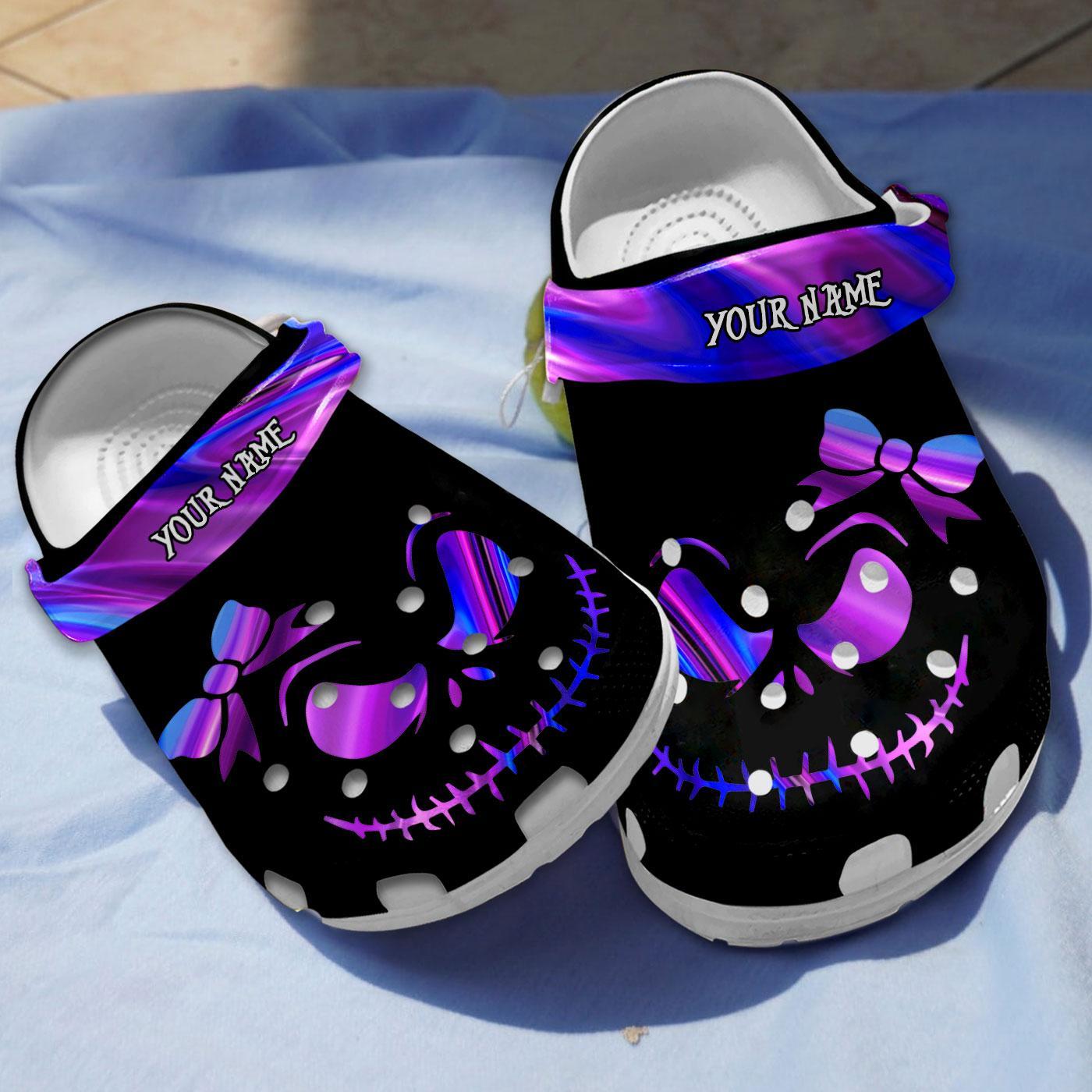 Jack Skellington The Nightmare Before Christmas Movie Crocs Crocband Clogs Shoes Comfortable For Men Women and Kids