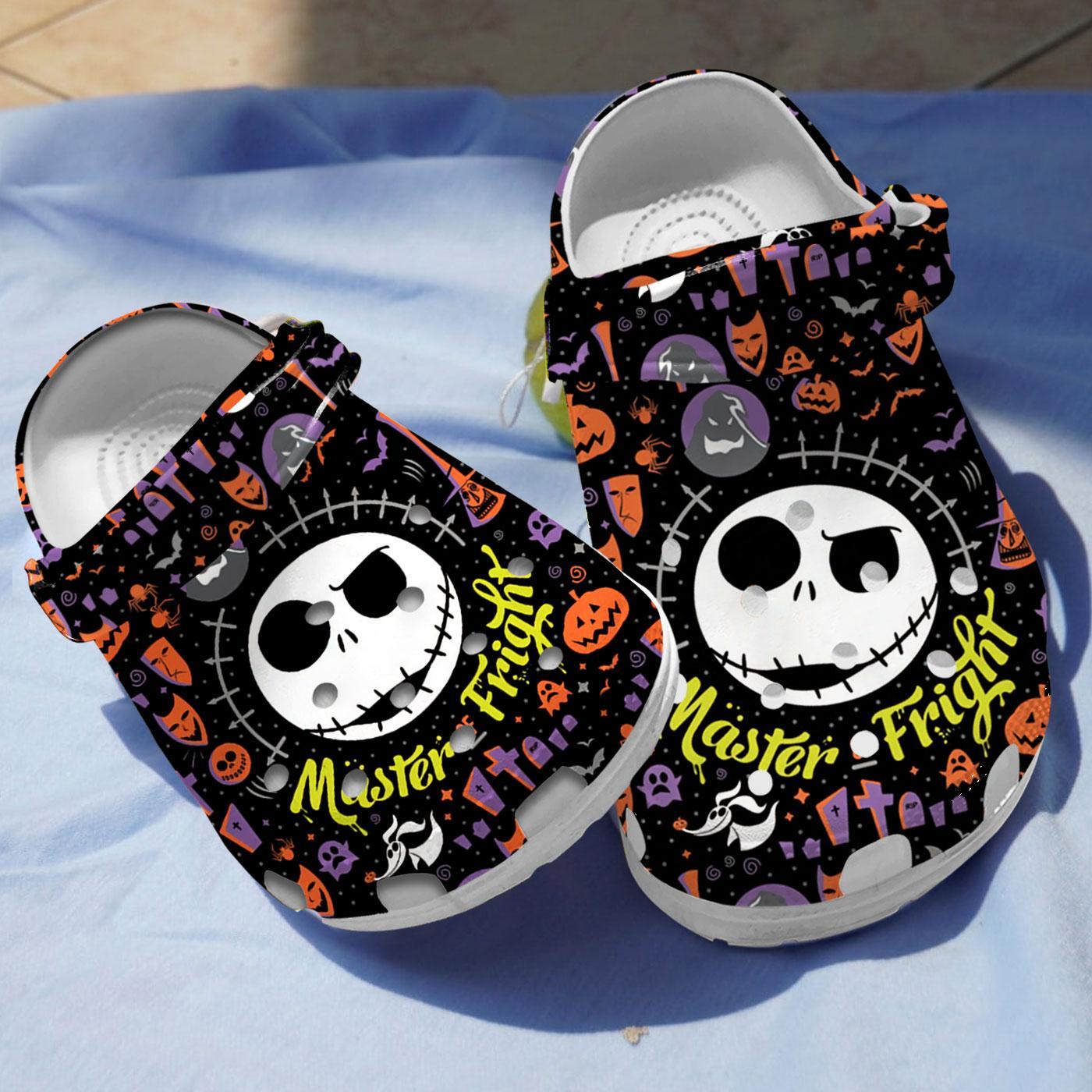 Jack Skellington The Nightmare Before Christmas Movie Crocs Crocband Clogs Shoes Comfortable For Men Women and Kids