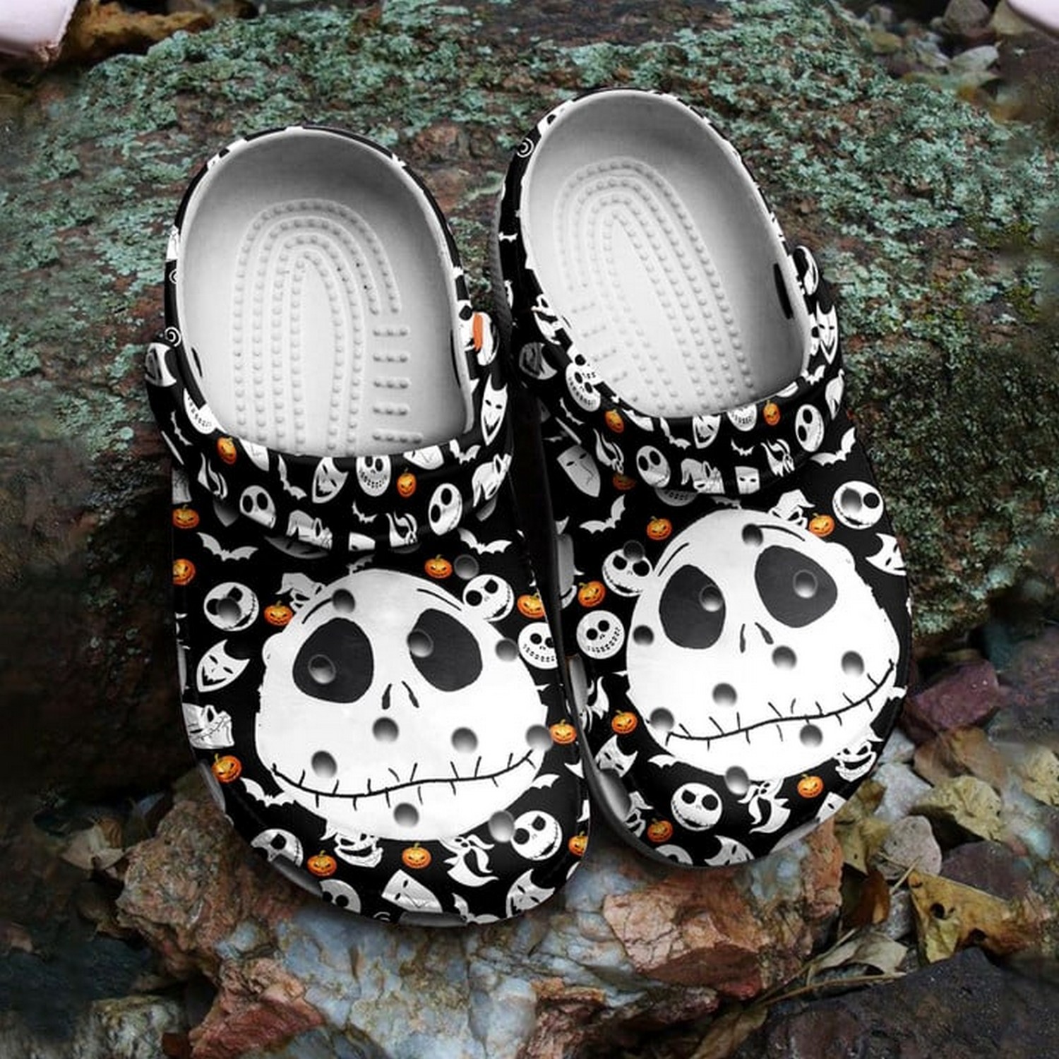 Jack Skellington The Nightmare Before Christmas Movie Crocs Crocband Clogs Shoes Comfortable For Men Women and Kids