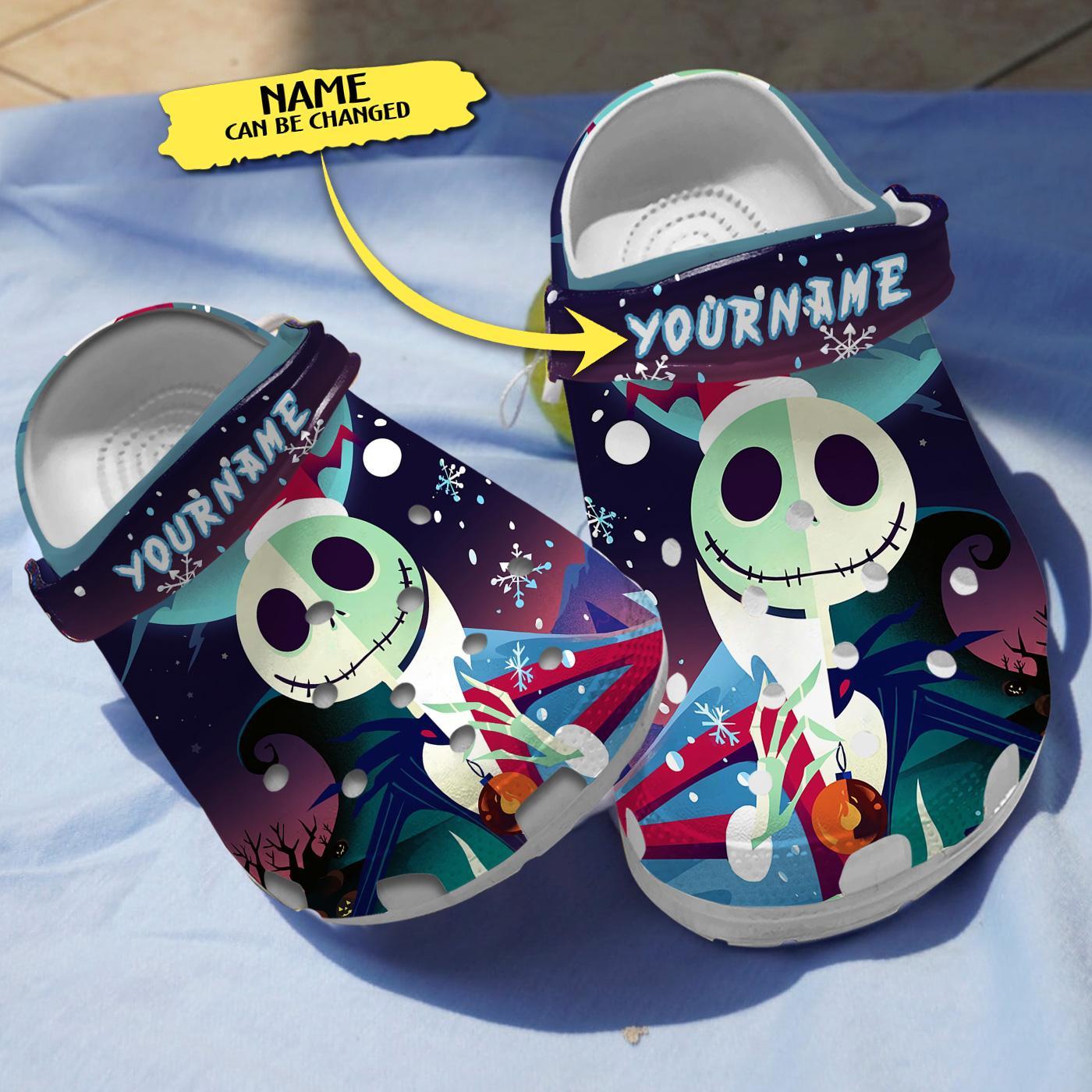 Jack Skellington The Nightmare Before Christmas Movie Crocs Crocband Clogs Shoes Comfortable For Men Women and Kids