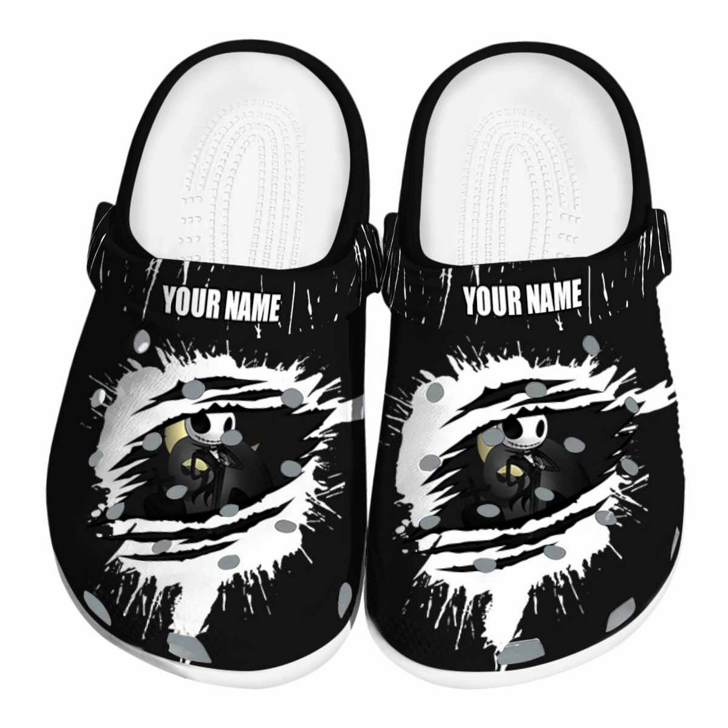 Jack Skellington The Nightmare Before Christmas Movie Crocs Crocband Clogs Shoes Comfortable For Men Women and Kids