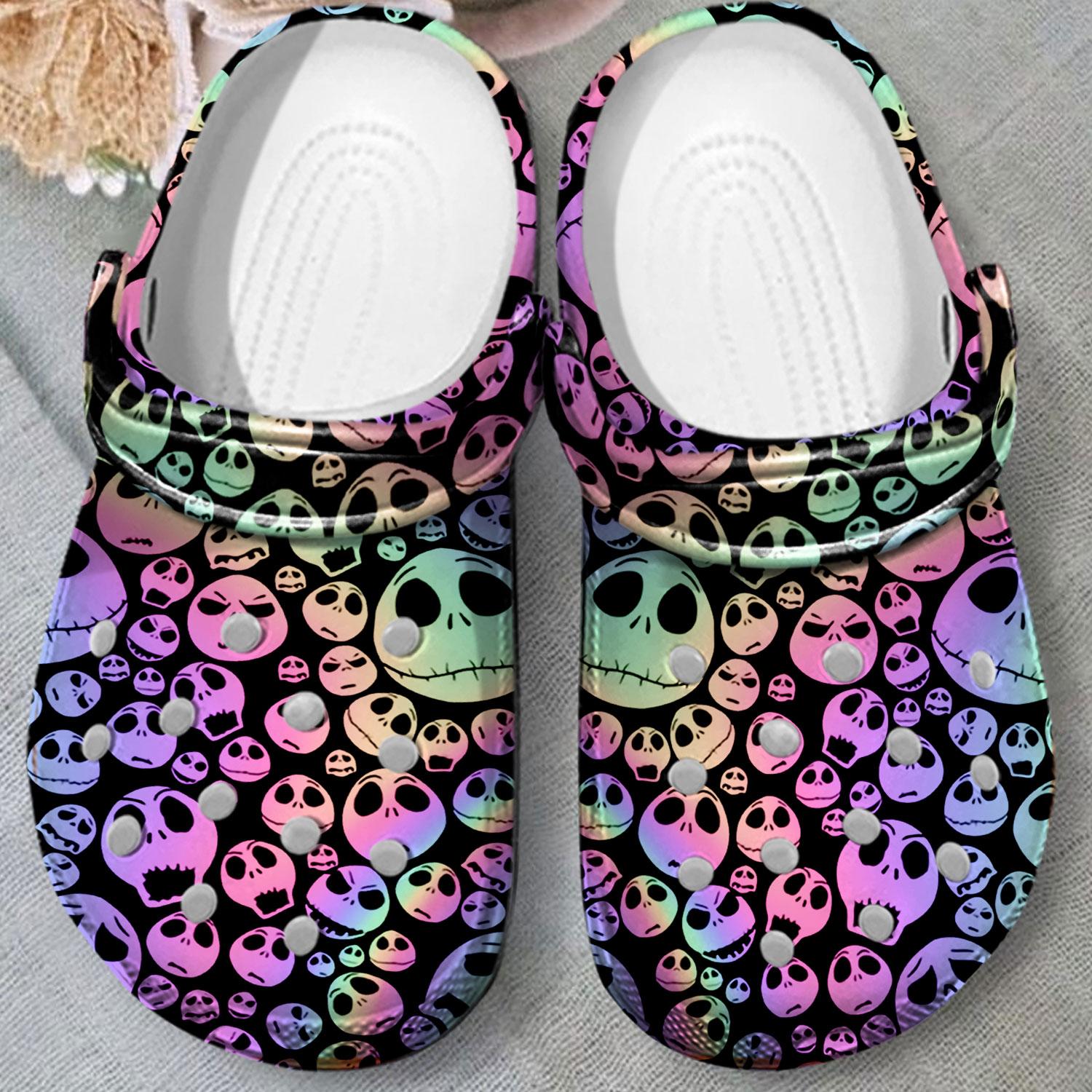 Jack Skellington The Nightmare Before Christmas Movie Crocs Crocband Clogs Shoes Comfortable For Men Women and Kids - Image 4