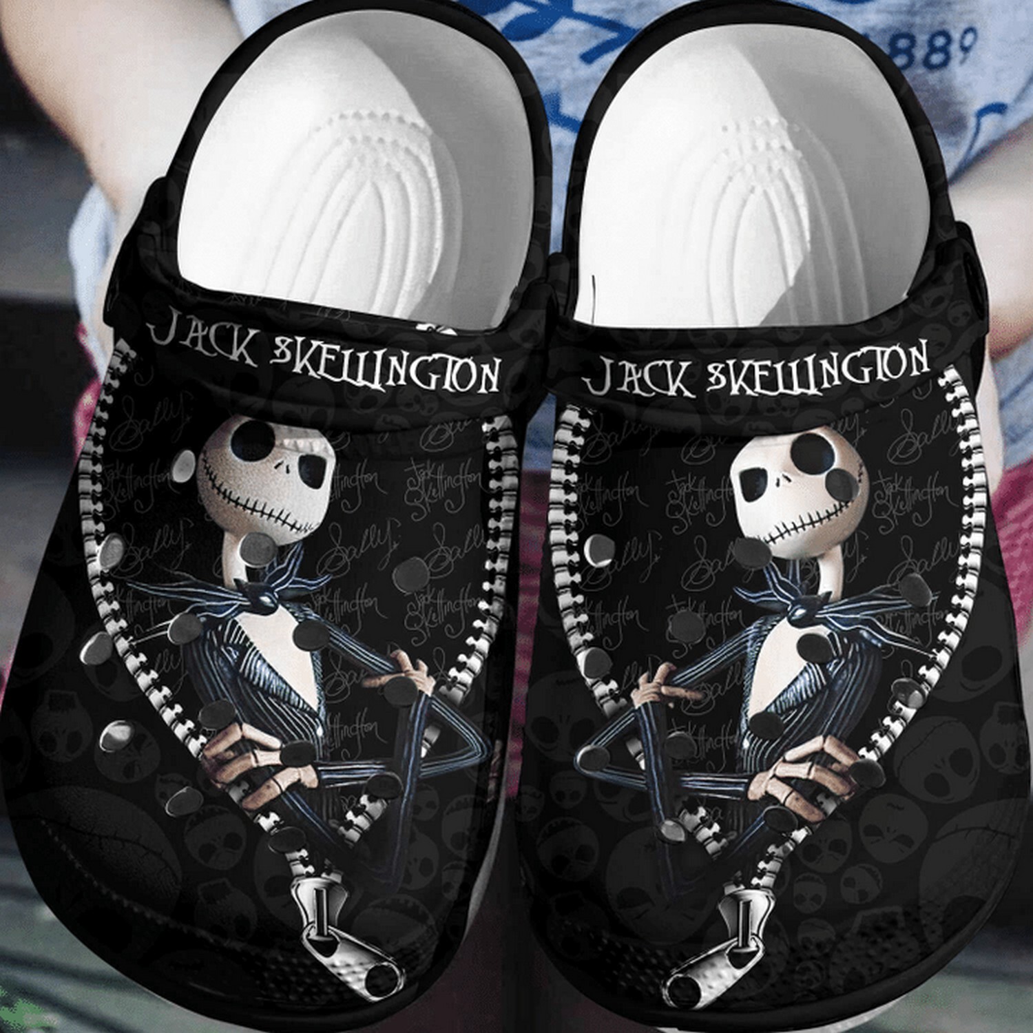Jack Skellington The Nightmare Before Christmas Movie Crocs Crocband Clogs Shoes Comfortable For Men Women and Kids