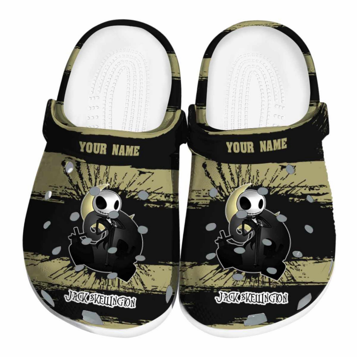 Jack Skellington The Nightmare Before Christmas Movie Crocs Crocband Clogs Shoes Comfortable For Men Women and Kids