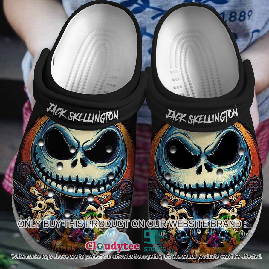 Jack Skellington The Nightmare Before Christmas Movie Crocs Crocband Clogs Shoes Comfortable For Men Women and Kids