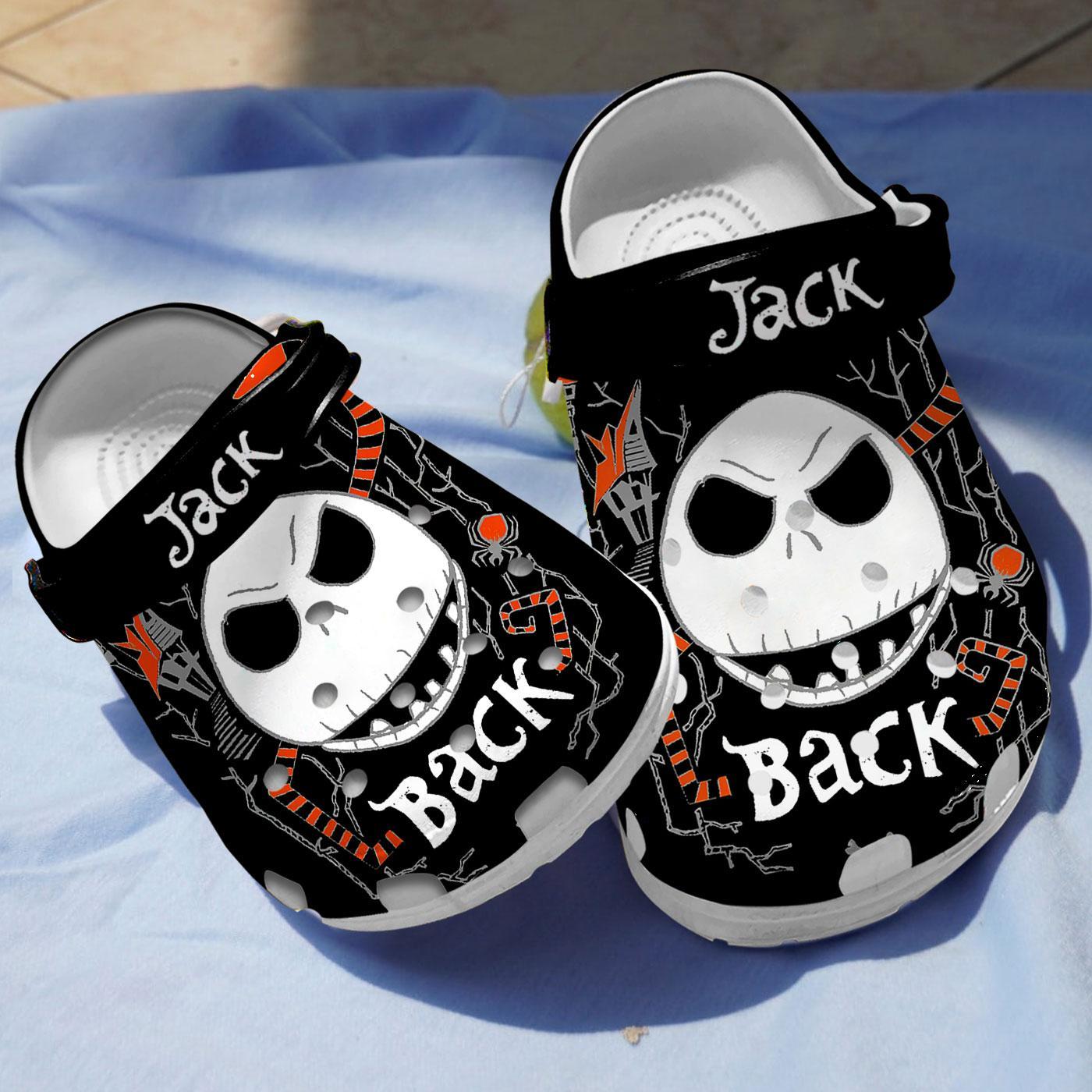 Jack Skellington The Nightmare Before Christmas Movie Crocs Crocband Clogs Shoes Comfortable For Men Women and Kids