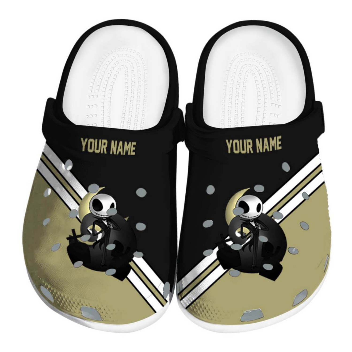 Jack Skellington The Nightmare Before Christmas Movie Crocs Crocband Clogs Shoes Comfortable For Men Women and Kids