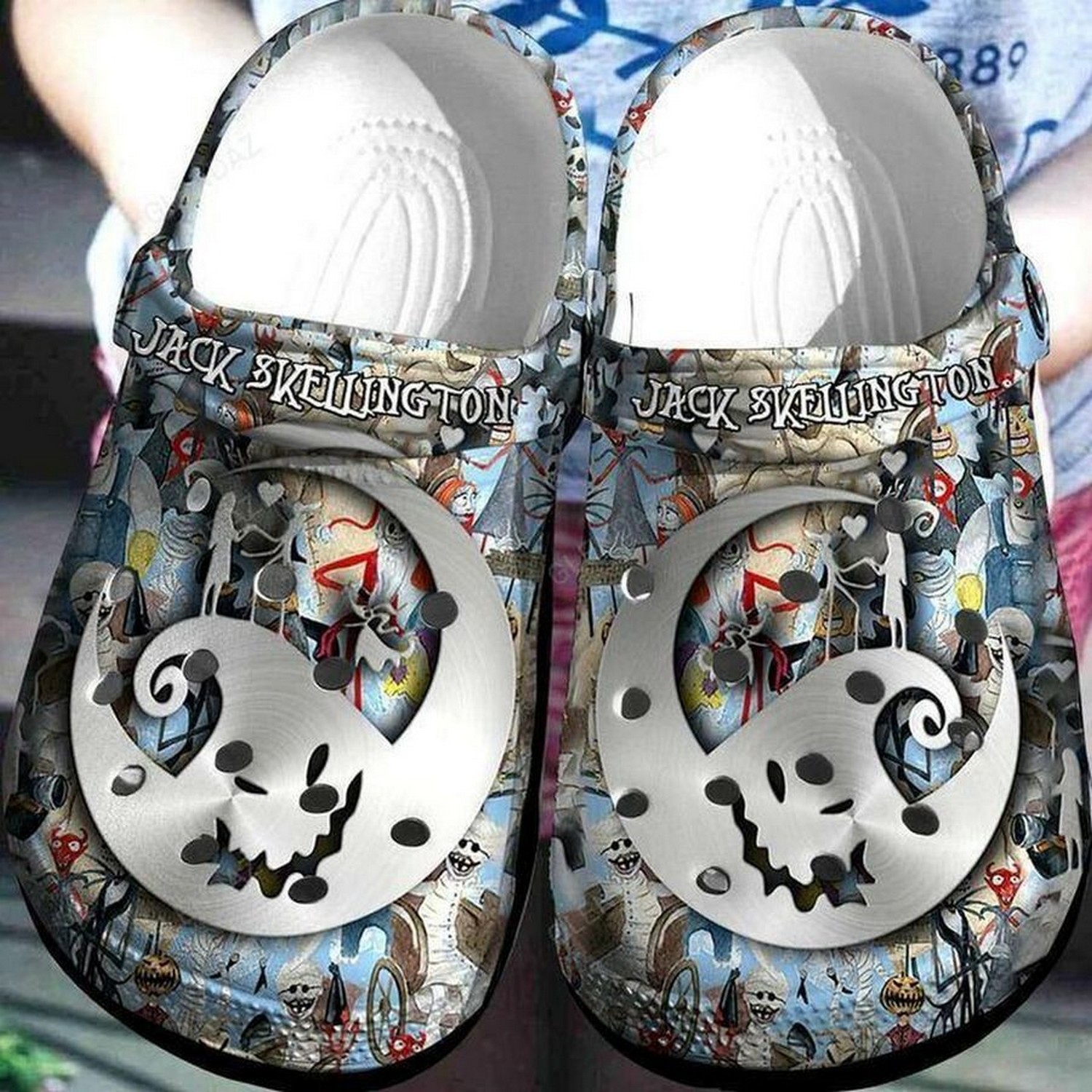 Jack Skellington The Nightmare Before Christmas Movie Crocs Crocband Clogs Shoes Comfortable For Men Women and Kids