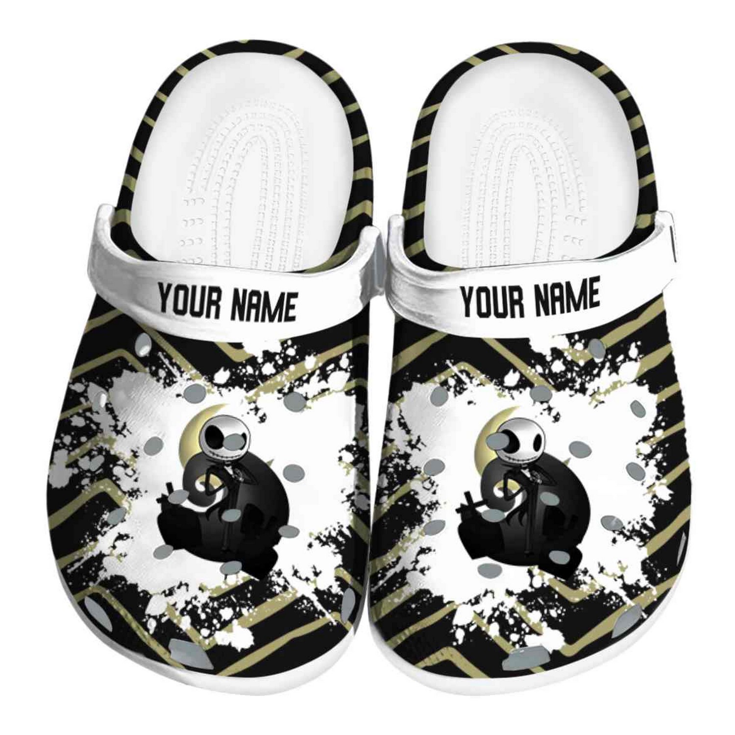 Jack Skellington The Nightmare Before Christmas Movie Crocs Crocband Clogs Shoes Comfortable For Men Women and Kids