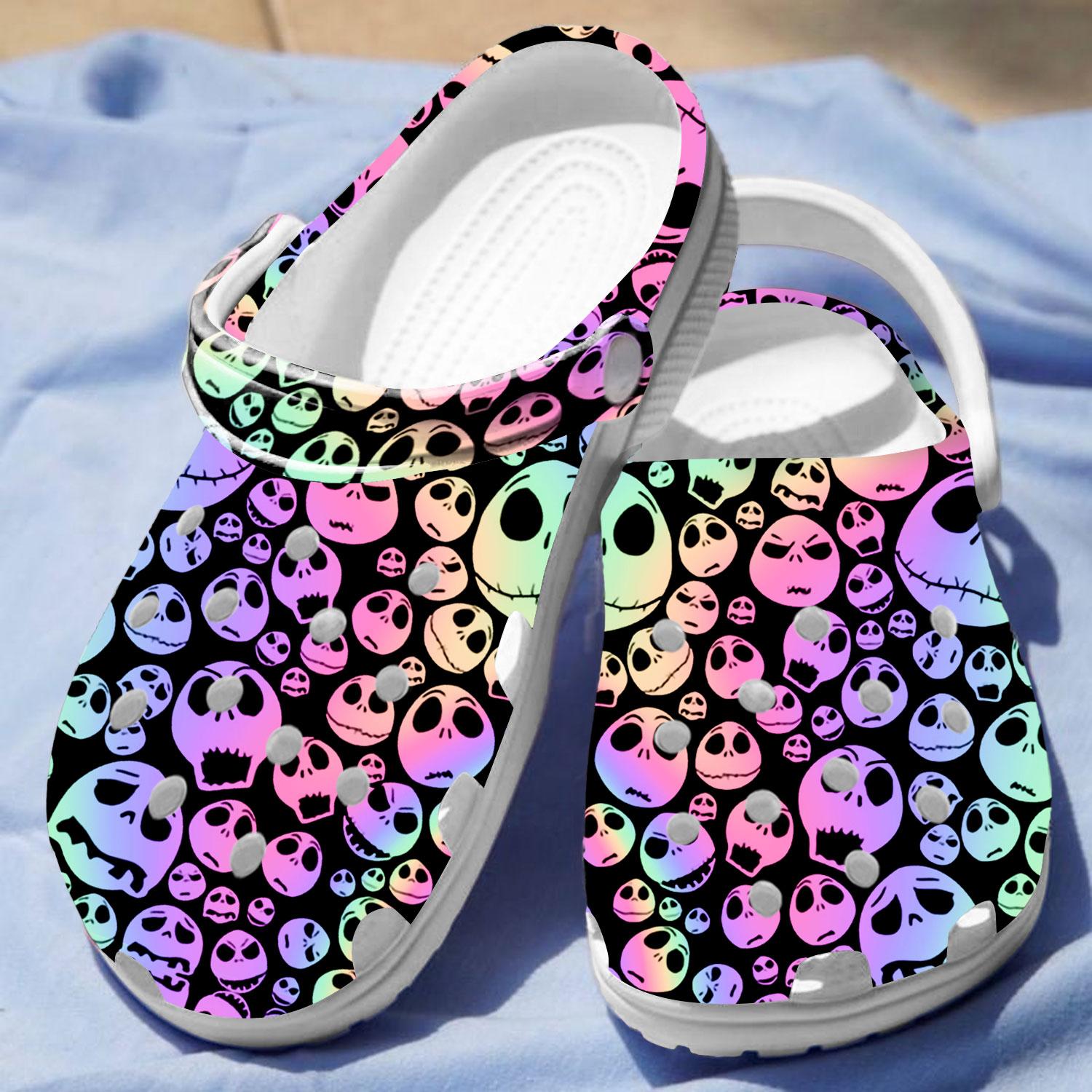 Jack Skellington The Nightmare Before Christmas Movie Crocs Crocband Clogs Shoes Comfortable For Men Women and Kids - Image 5