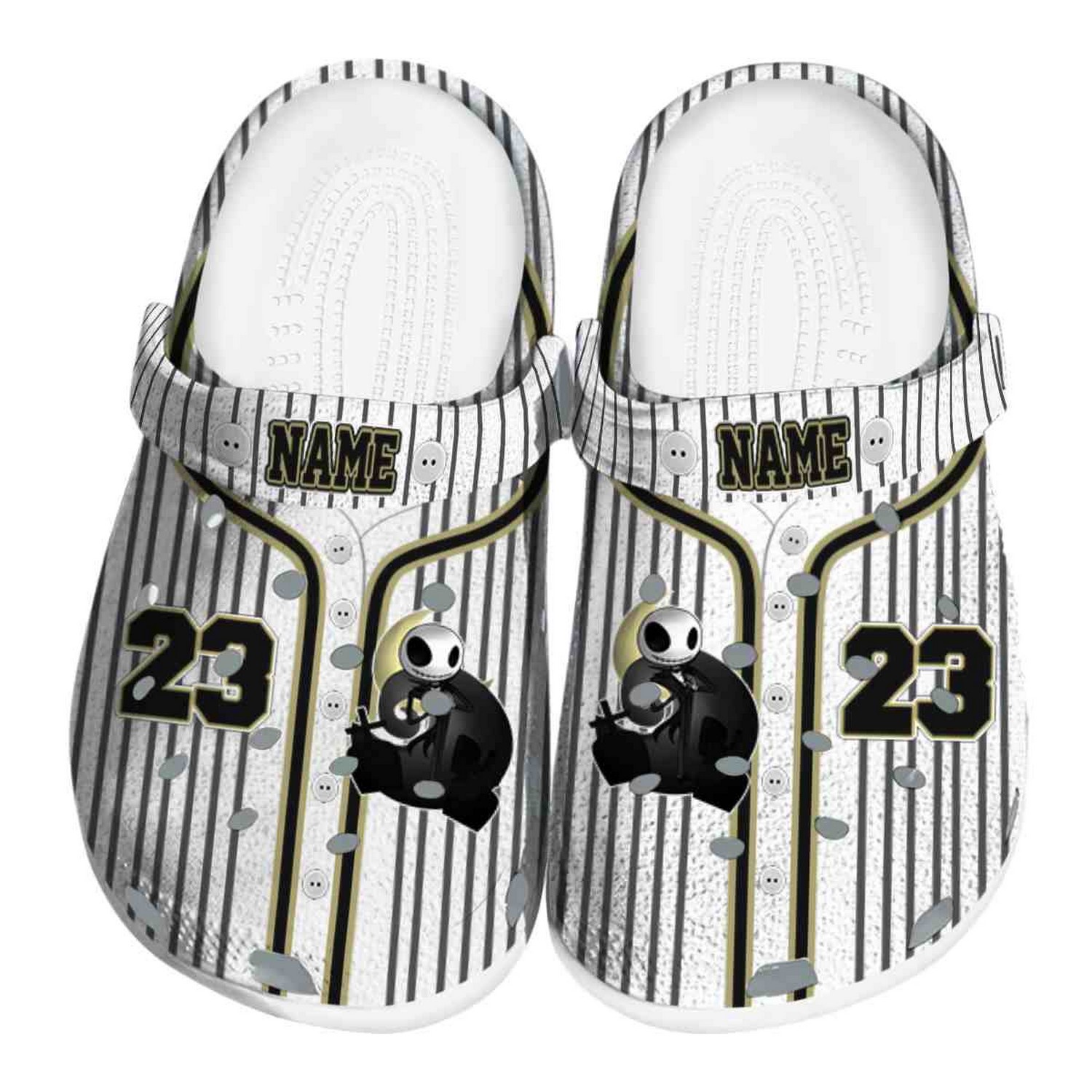 Jack Skellington The Nightmare Before Christmas Movie Crocs Crocband Clogs Shoes Comfortable For Men Women and Kids