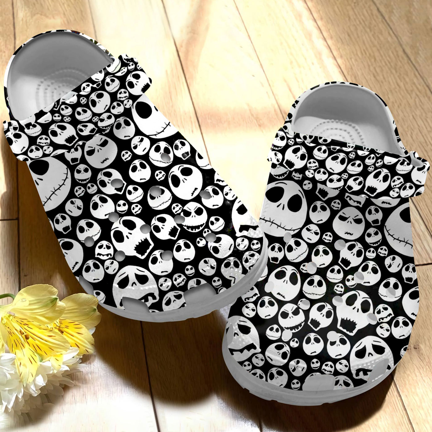 Jack Skellington The Nightmare Before Christmas Movie Crocs Crocband Clogs Shoes Comfortable For Men Women and Kids