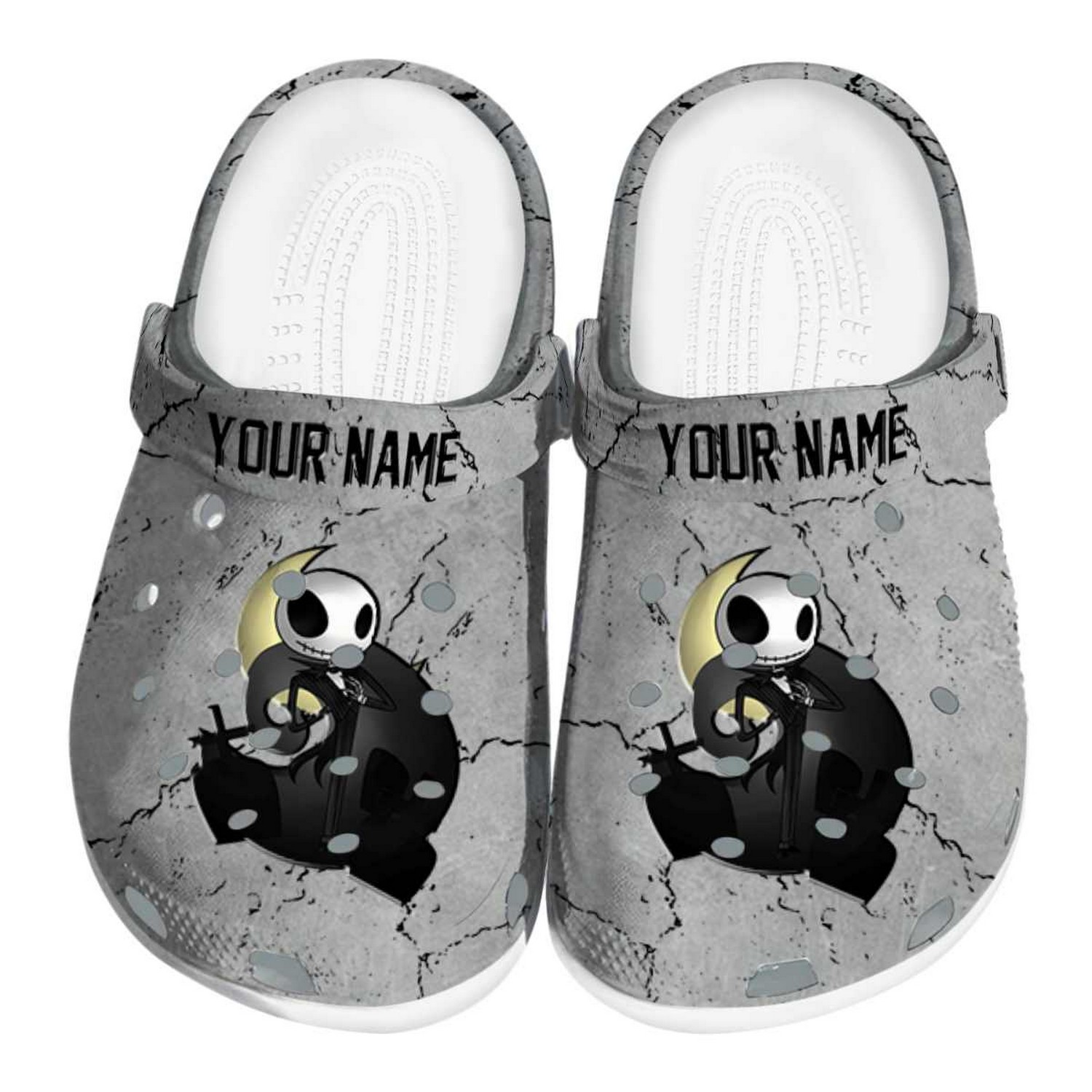 Jack Skellington The Nightmare Before Christmas Movie Crocs Crocband Clogs Shoes Comfortable For Men Women and Kids