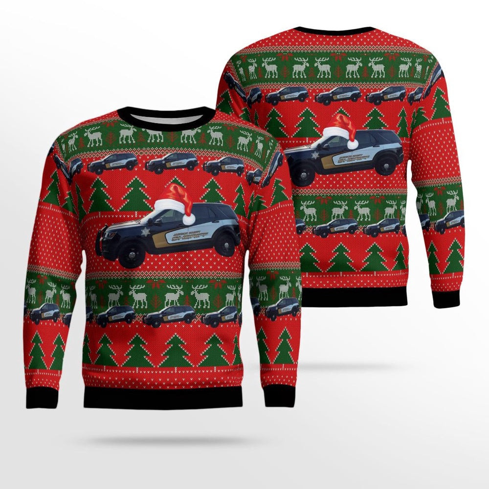 Jackson Michigan Jackson County Office of the Sheriff AOP Ugly Sweater Xmas Unisex Sweater Christmas Gifts For Men Women