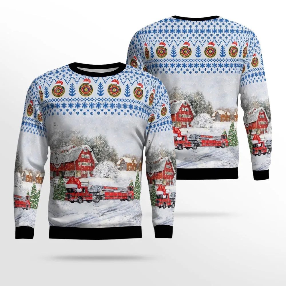 Jacksonville Florida Jacksonville Fire and Rescue Department Ladder 1 Christmas Ugly Sweater Xmas Unisex Sweater Christmas Gifts For Men Women
