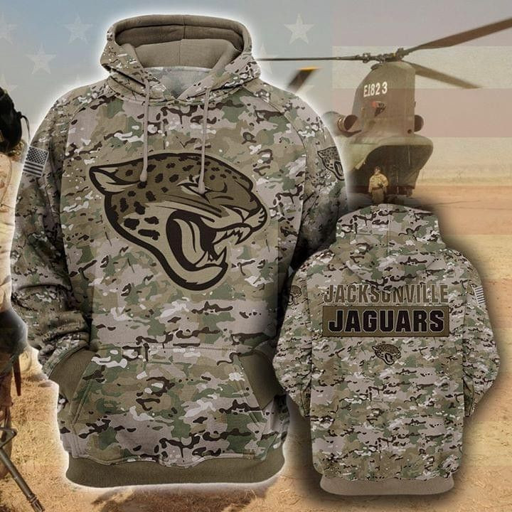 Jacksonville Jaguars Camouflage Pattern 3D All Over Print Hoodie, Zip Hoodie