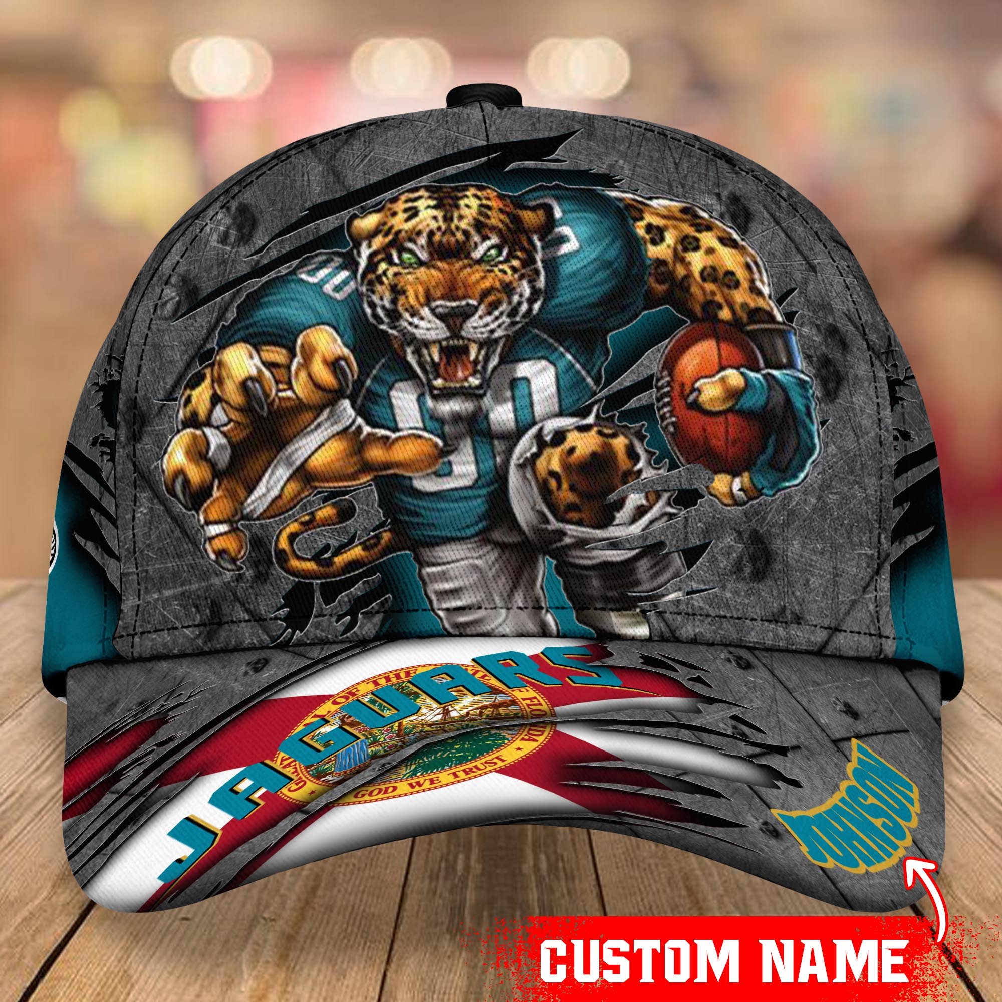 Jacksonville Jaguars Custom Name Classic Caps Trucker Hats Custom Hats Gifts For Men & Women