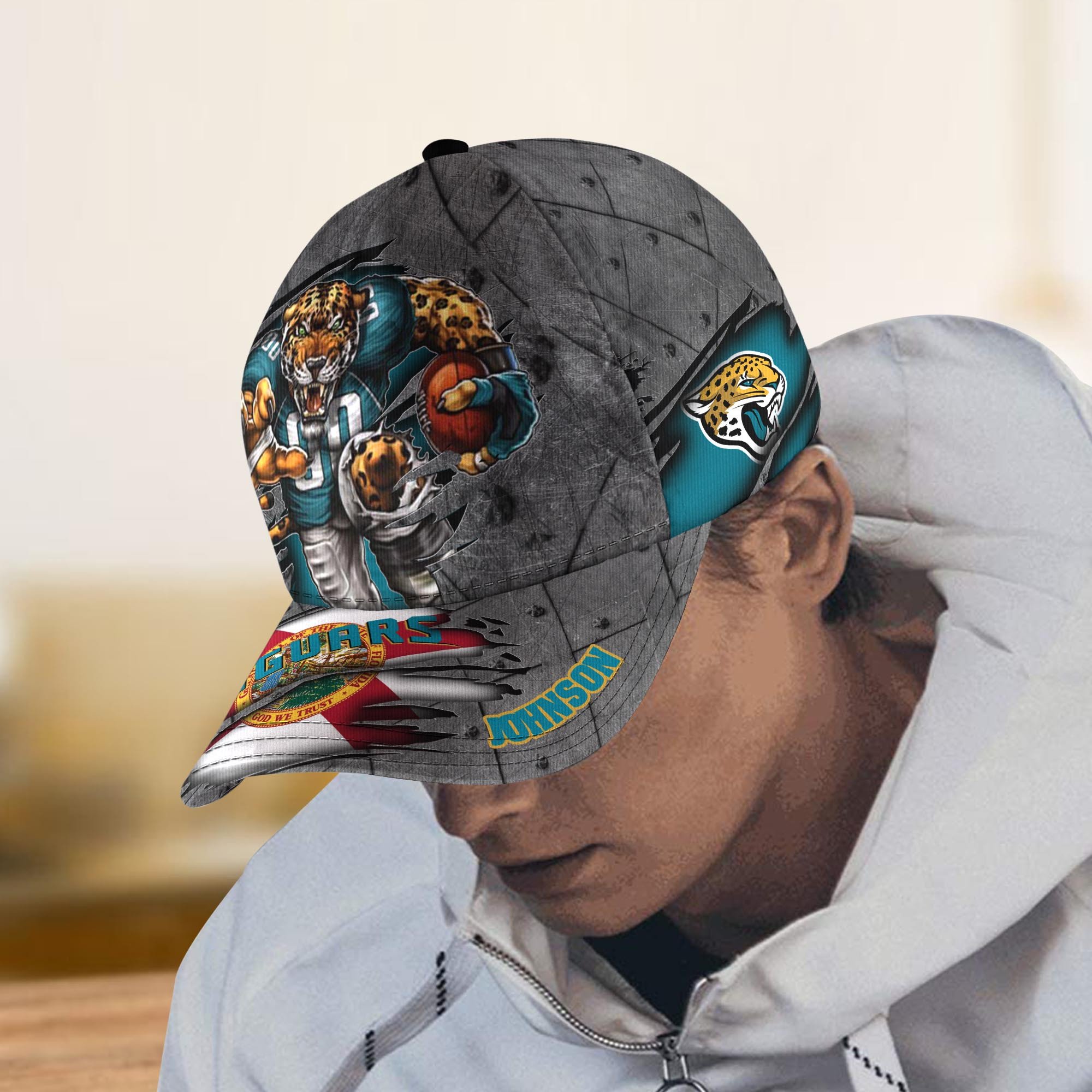 Jacksonville Jaguars Custom Name Classic Caps Trucker Hats Custom Hats Gifts For Men & Women