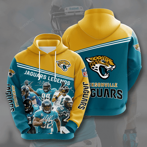 Jacksonville Jaguars Legends 3D All Over Print Hoodie, Zip Hoodie