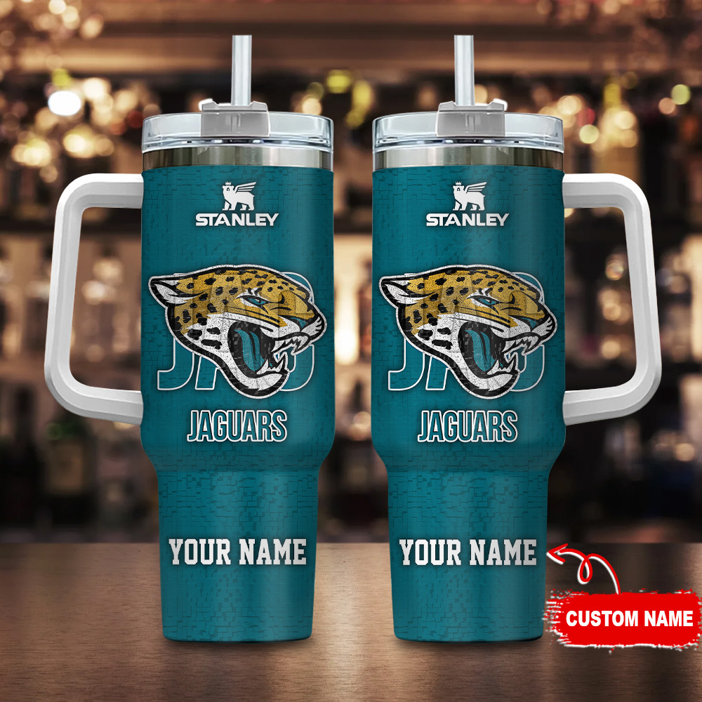Jacksonville Jaguars NFL 3D Logo Custom Stanley Cup 40 oz 30 oz Tumbler With HandleTVC2301108