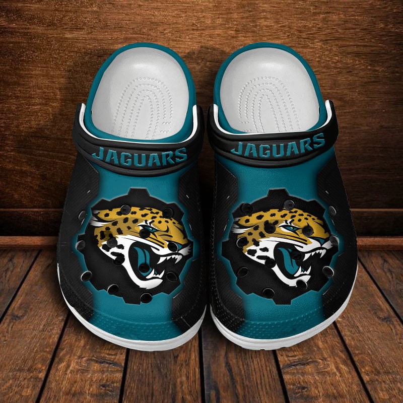 Jacksonville Jaguars NFL Crocs Crocband Clogs Shoes Comfortable For Men Women and Kids