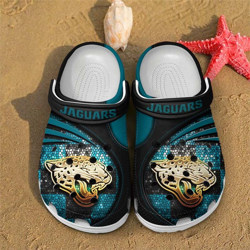 Jacksonville Jaguars NFL Crocs Crocband Clogs Shoes Comfortable For Men Women and Kids