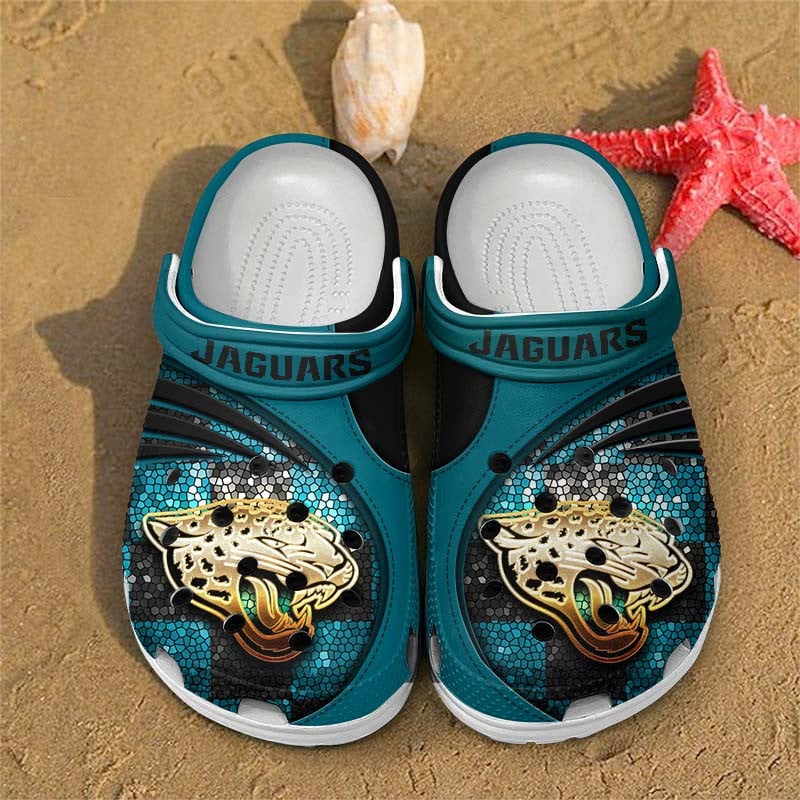 Jacksonville Jaguars NFL Crocs Crocband Clogs Shoes Comfortable For Men Women and Kids