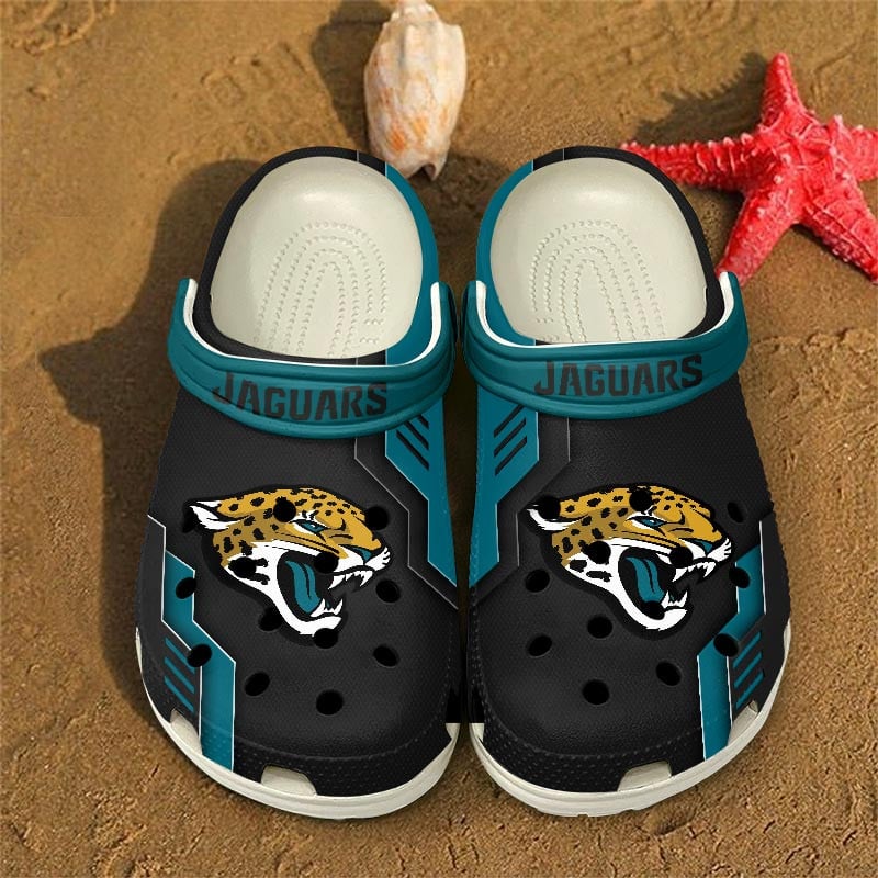 Jacksonville Jaguars NFL Crocs Crocband Clogs Shoes Comfortable For Men Women and Kids