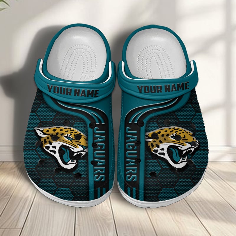 Jacksonville Jaguars NFL Crocs Crocband Clogs Shoes Comfortable For Men Women and Kids