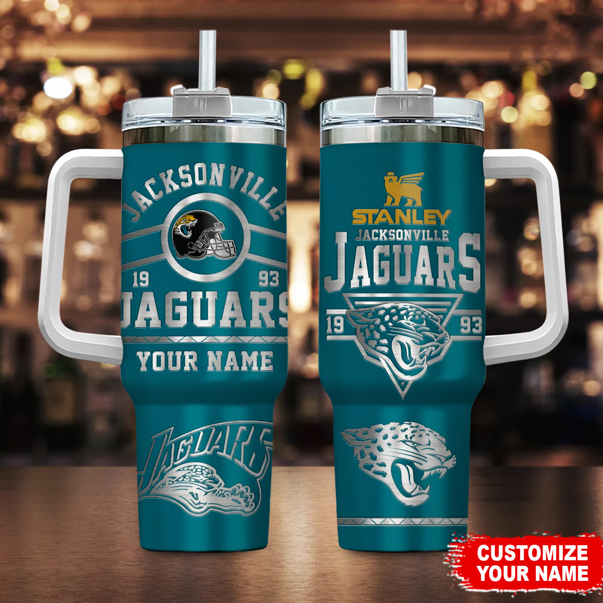 Jacksonville Jaguars NFL Custom Stanley Cup 40 oz 30 oz Tumbler With HandleTVC230152