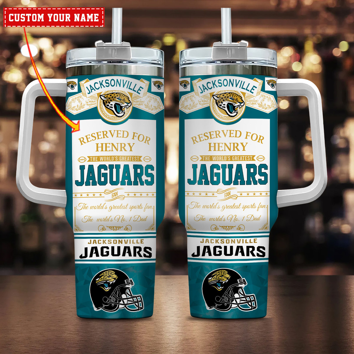 Jacksonville Jaguars NFL Fatherâ€™s Day Custom Stanley Cup 40 oz 30 oz Tumbler With HandleTVC2301225