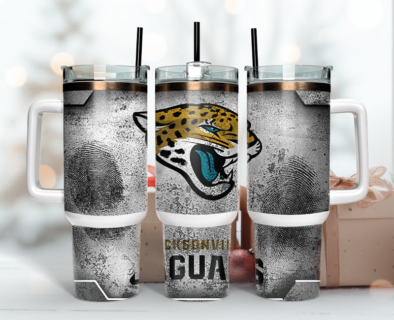 Jacksonville Jaguars NFL Fingerprint Effect Custom Stanley Cup 40 oz 30 oz Tumbler With HandleTVC2301149
