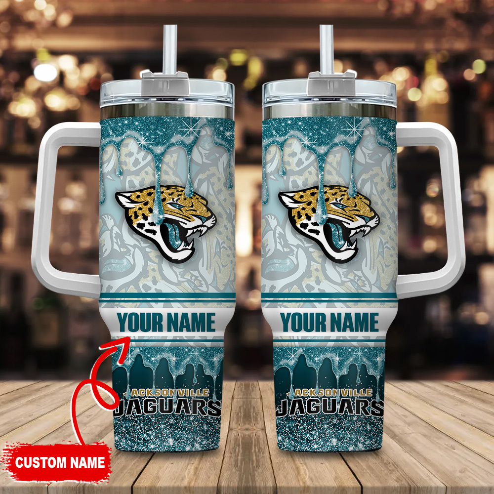 Jacksonville Jaguars NFL Glitter Custom Stanley Cup 40 oz 30 oz Tumbler With HandleTVC230143