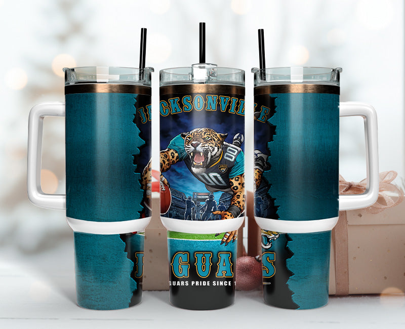 Jacksonville Jaguars NFL Mascot Custom Stanley Cup 40 oz 30 oz Tumbler With HandleTVC2301144