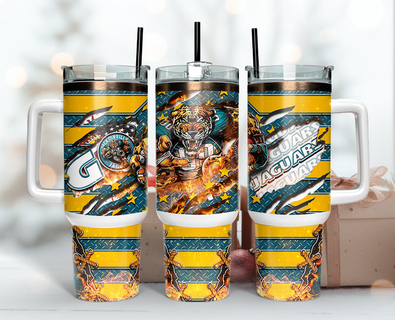 Jacksonville Jaguars NFL Mascot Custom Stanley Cup 40 oz 30 oz Tumbler With HandleTVC2301148