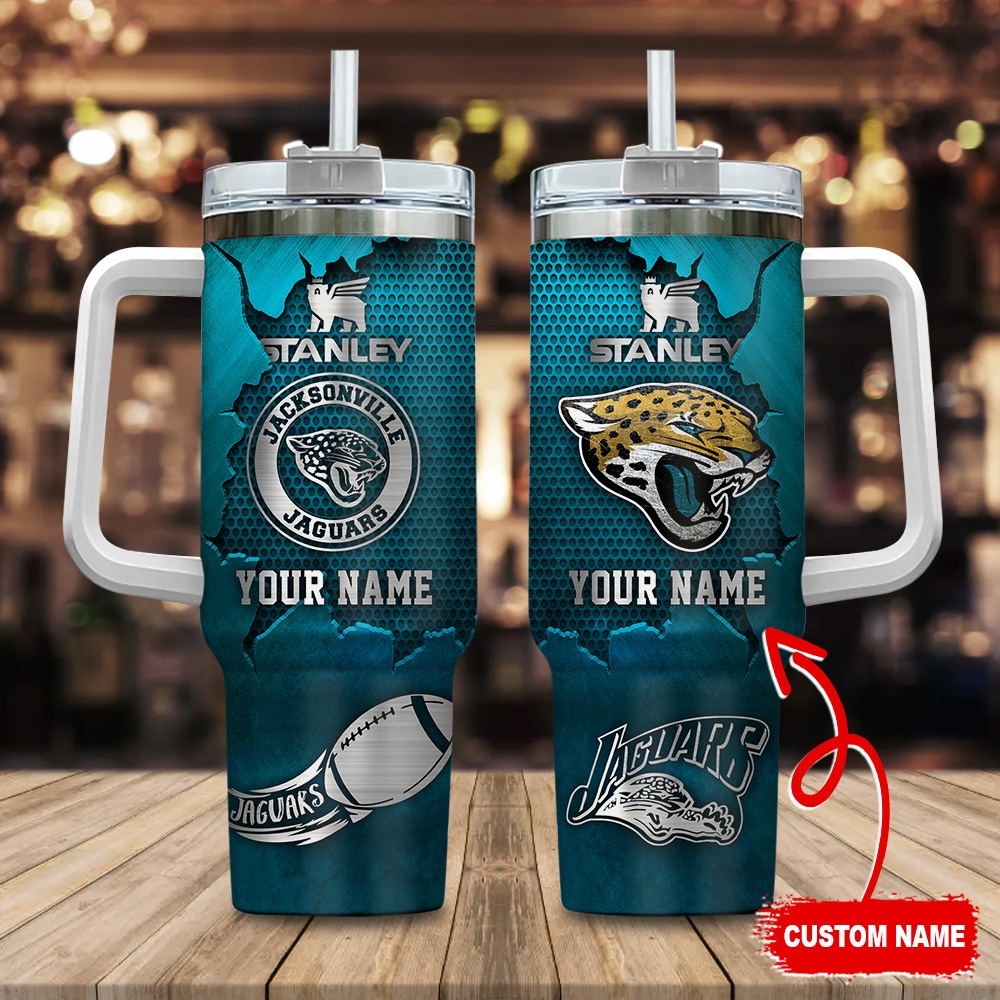 Jacksonville Jaguars NFL Metal Style Custom Stanley Cup 40 oz 30 oz Tumbler With HandleTVC230186