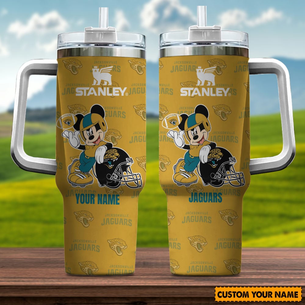 Jacksonville Jaguars NFL Mickey Mouse Custom Stanley Cup 40 oz 30 oz Tumbler With HandleTVC230138