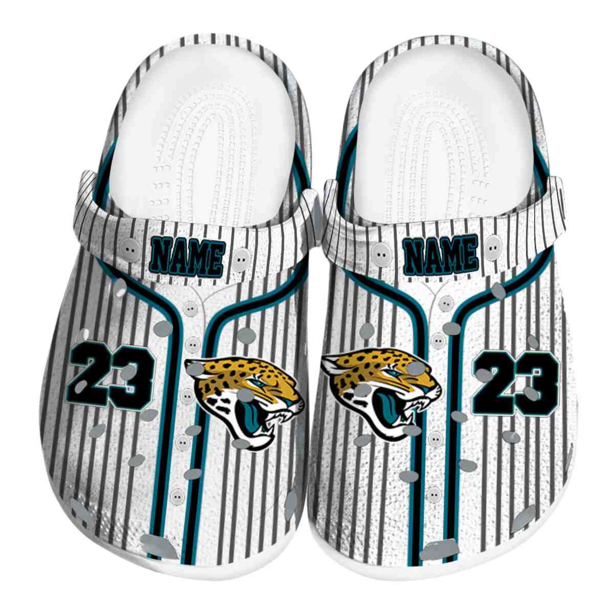 Jacksonville Jaguars NFL Sport Crocs Crocband Clogs Shoes Comfortable For Men Women and Kids