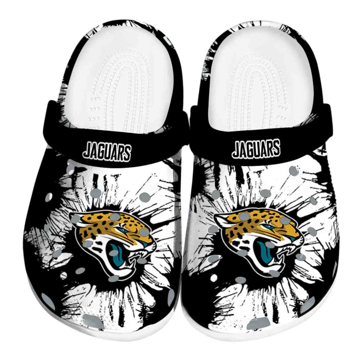 Jacksonville Jaguars NFL Sport Crocs Crocband Clogs Shoes Comfortable For Men Women and Kids