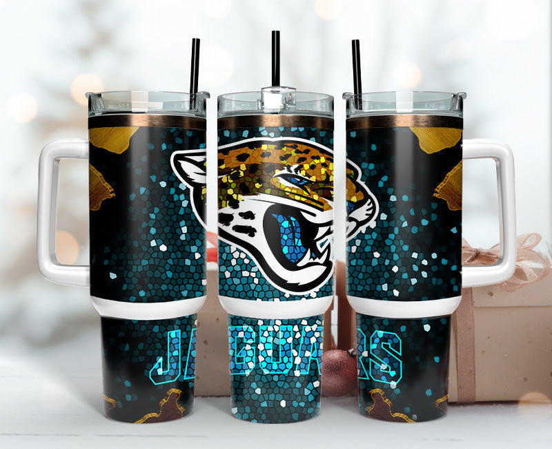 Jacksonville Jaguars NFL Stained Glass Effect Custom Stanley Cup 40 oz 30 oz Tumbler With HandleTVC2301141