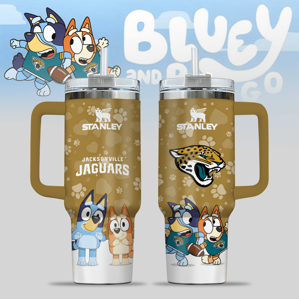 Jacksonville Jaguars NFL x Bluey Custom Stanley Cup 40 oz 30 oz Tumbler With HandleTVC2301124