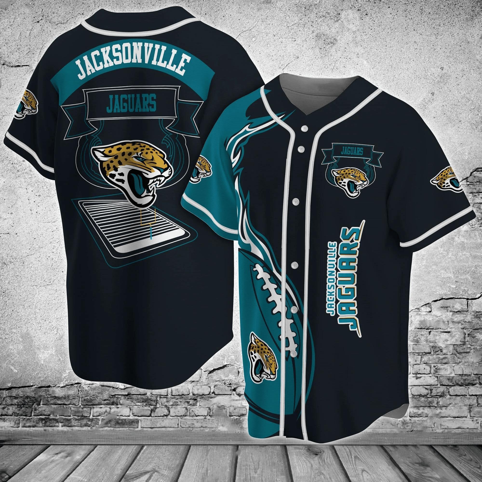 Jacksonville Jaguars NLF Baseball Jersey Shirt Ã¢â‚¬â€œ Classic Design For Football Fans