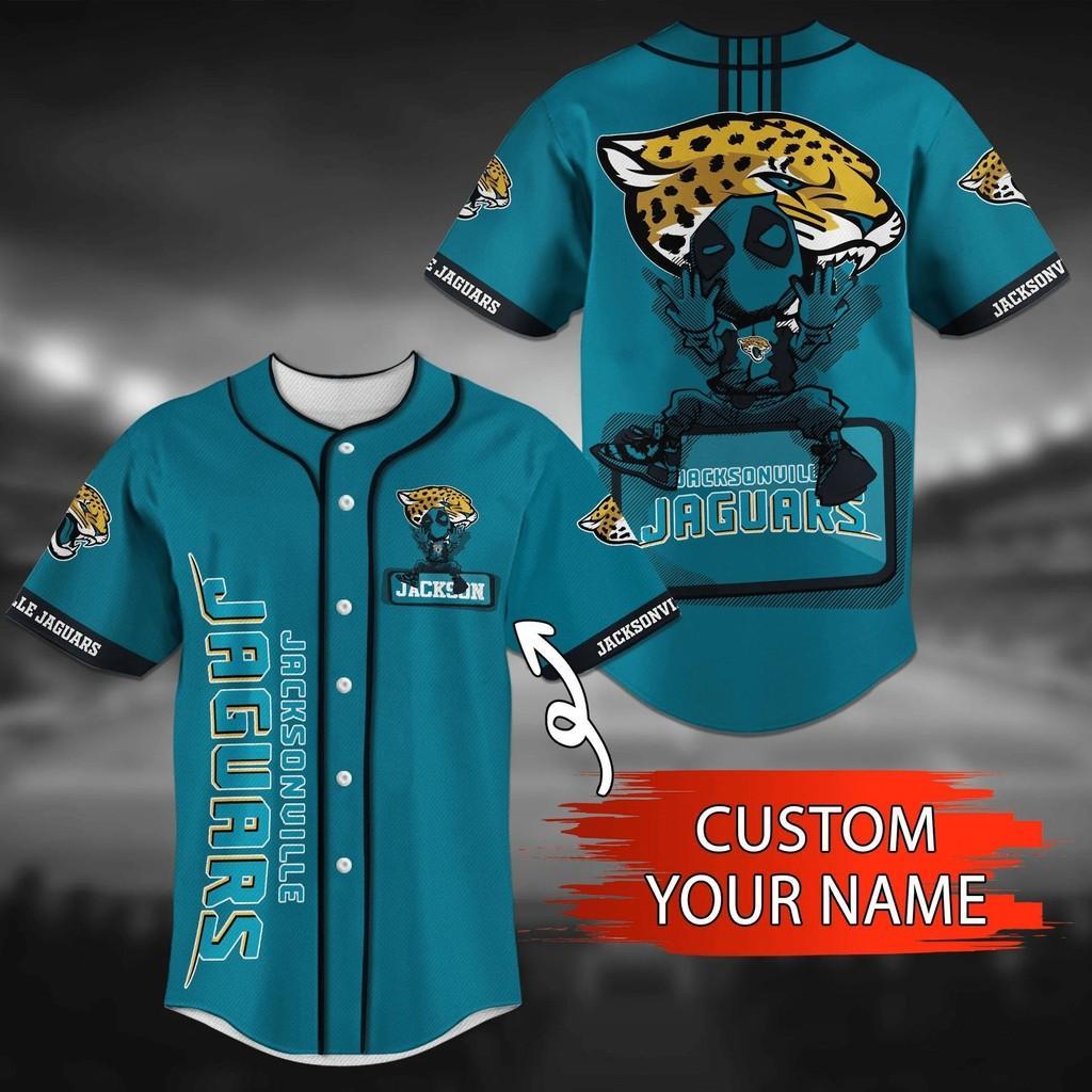 Jacksonville Jaguars NLF Personalized Baseball Jersey Shirt