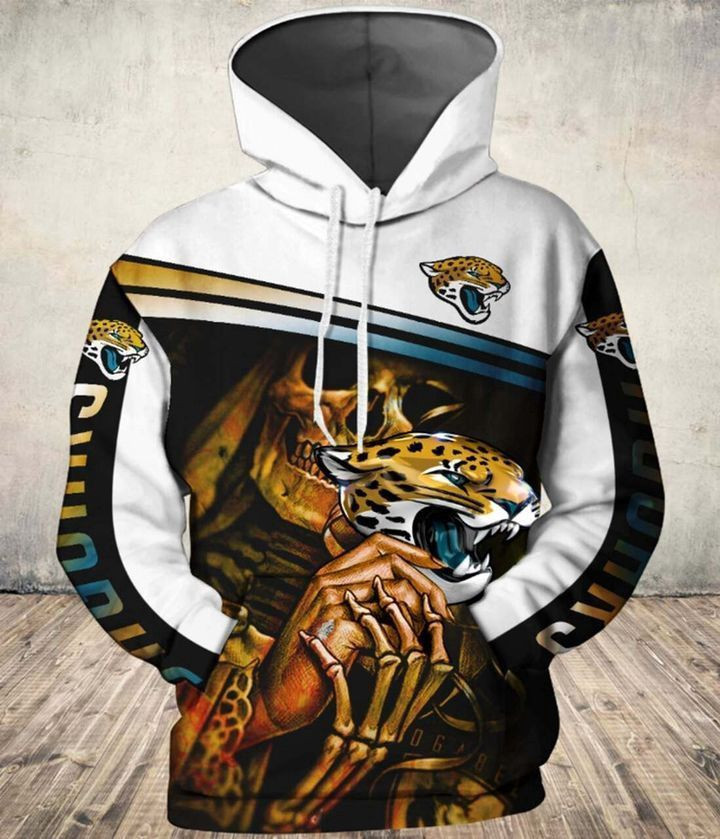 Jacksonville Jaguars Skull 3D All Over Print Hoodie, Zip Hoodie